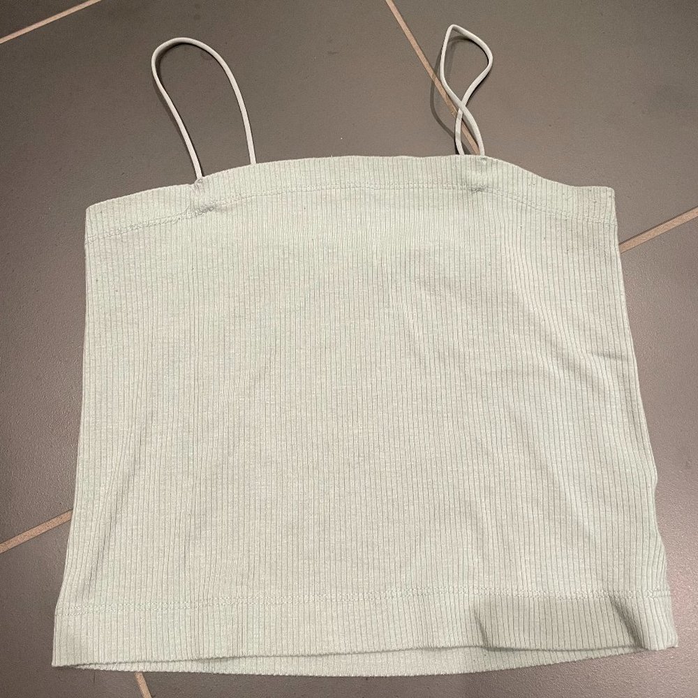 american eagle spaghetti straps cami size m sage green